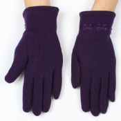 winter screen touch gloves with beads cuff images