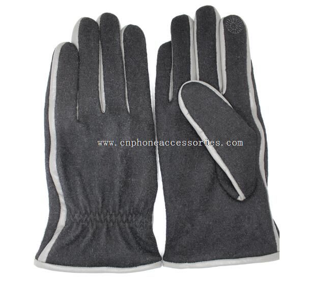 Mens SMS Winter Handschuhe aus Wolle Handschuhe mit Schaf Nappa Krempe
