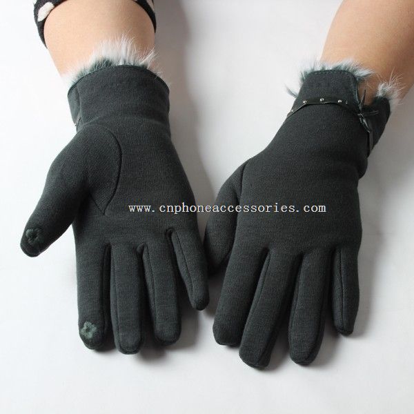 sexy girls wearing touch screen gloves