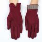 Gants hiver chaud rouge avec sangle small picture