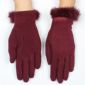 Touch pantalla invierno guantes con piel de conejo small picture