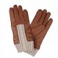 gants avec poignet tricoté blanc crème en cuir Womens authentiques small picture