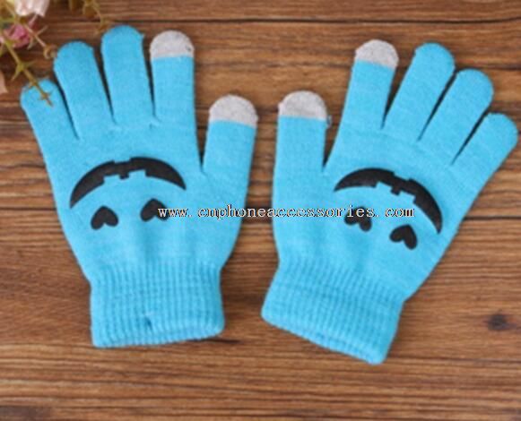 touch screen gloves print funny pattern
