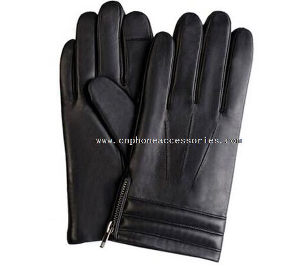 touch screen leather glove