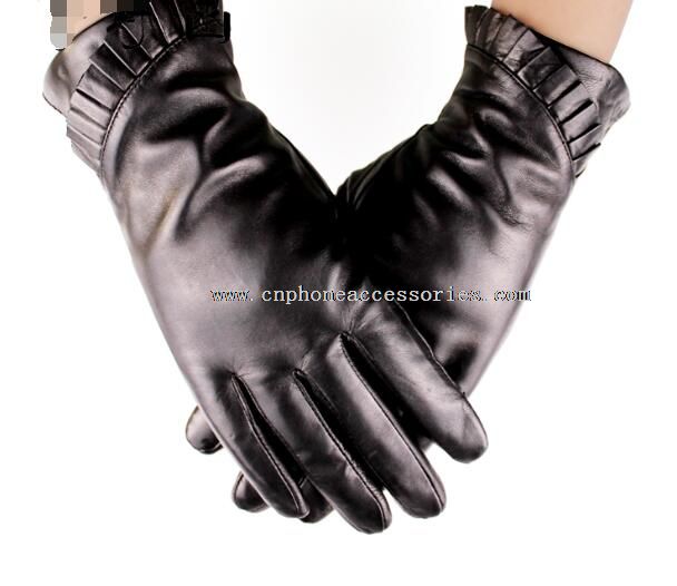 touch screen leather glove