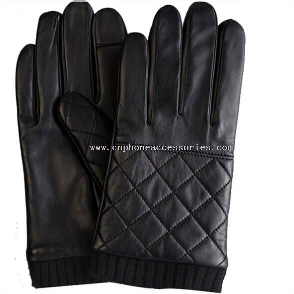 touch screen leather glove