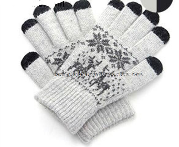 Zimní ženy měkké rukavice pro mobilní telefon