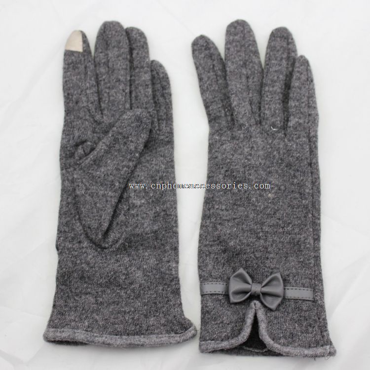 women touch screen woolen gloves