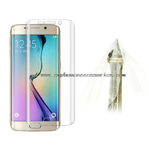 0,1 mm eksplosjonssikre myk TPU Full Screen Protector for Samsung Galaxy S6 kanten