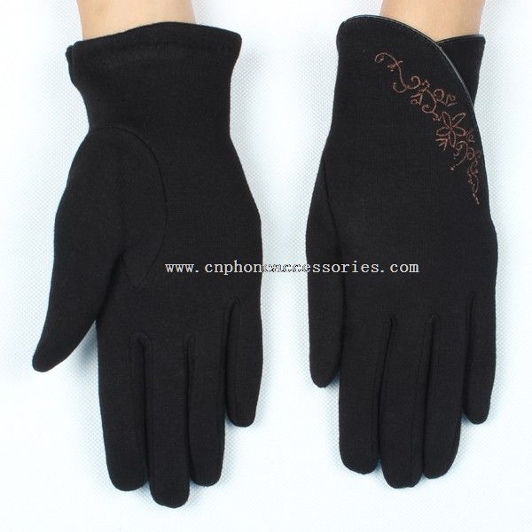 embroidery ladies dress warmer glove