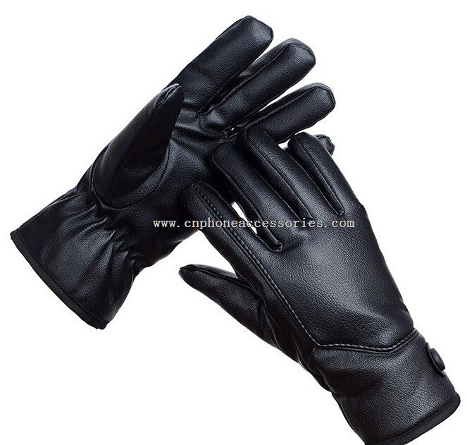 leather screen touch gloves