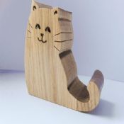 Sostenedor de la forma del gato de madera images
