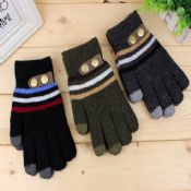 men buckles stripes screen touch gloves for mobile phone images