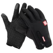 Two Fingers Touch Screen Winter Warm Gloves for Men images