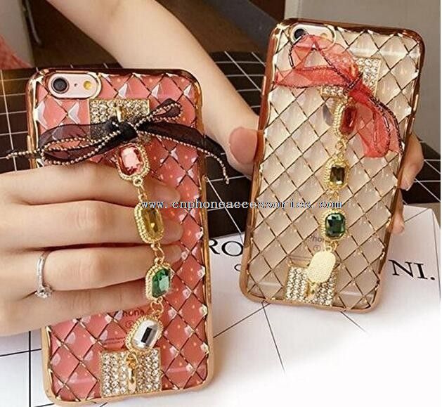 lujo bling diamante cubierta para el iphone 6