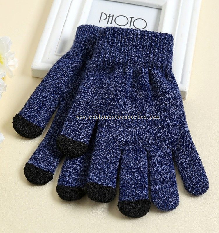 Sublimation Printing touch screen knit glove for mobile phone
