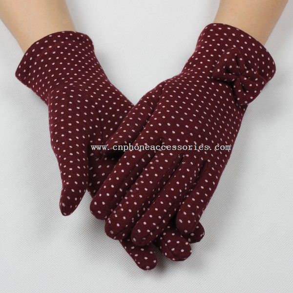 women winter gloves with bow