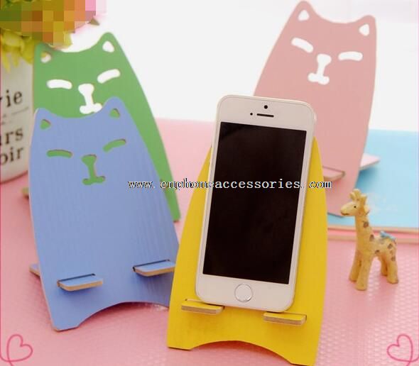 wood animal shaped mobile phone stand holder