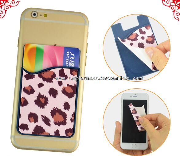 3m adhesive sticker silicone smart wallet with screen cleaner microfiber cloth
