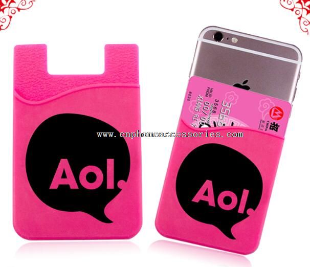 cell phone silicon card holder wallet