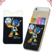 mobile phone back stick microfiber card holder images