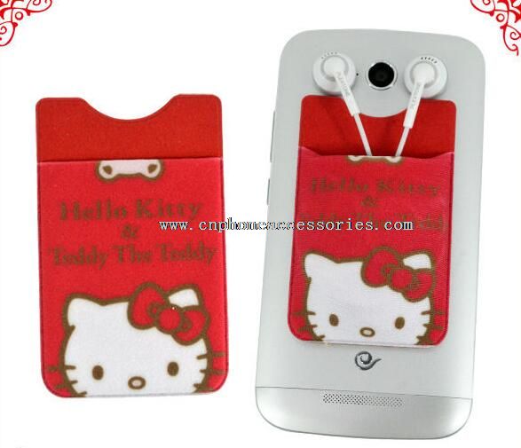 microfiber sticky phone card holder