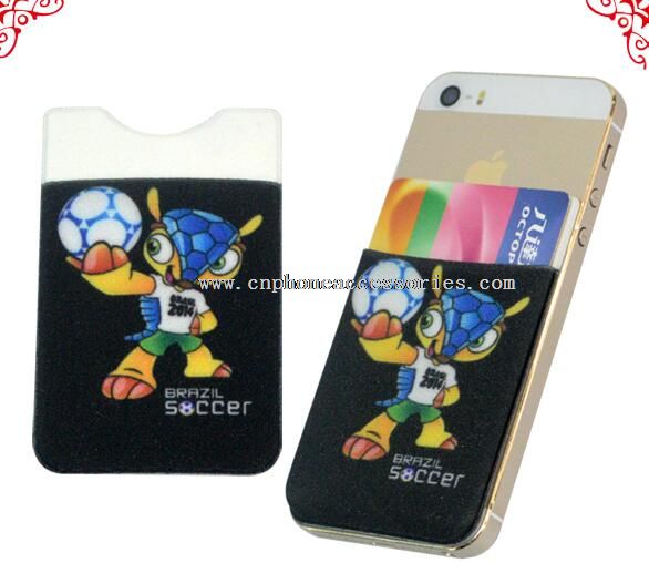 mobile phone back stick microfiber card holder