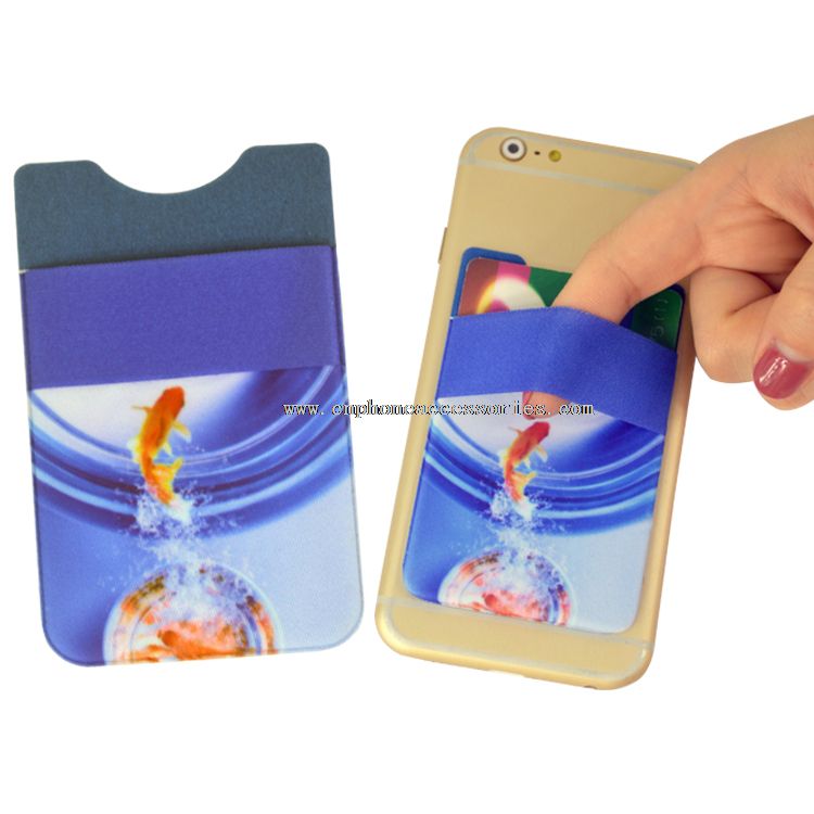 non-slip cartoon microfiber phone card holder pocket