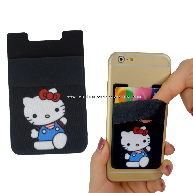 Non-slip fashional portable microfiber mobile sticker card holder