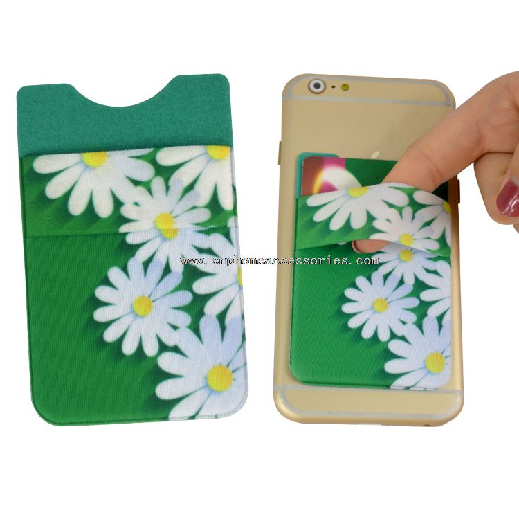 Non-slip microfiber phone card holder