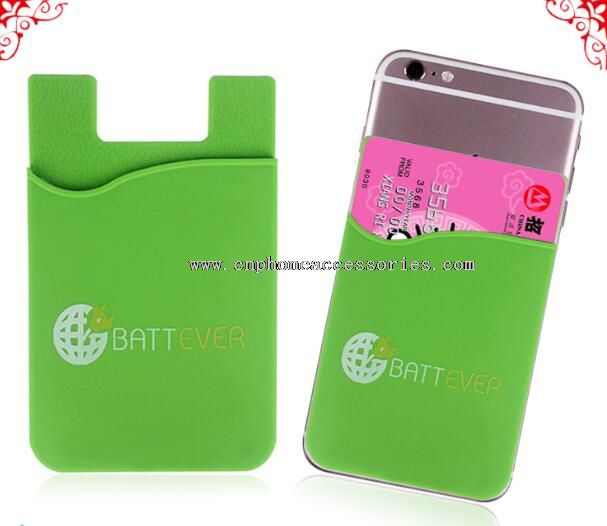 silicon card holder wallet for cellphone