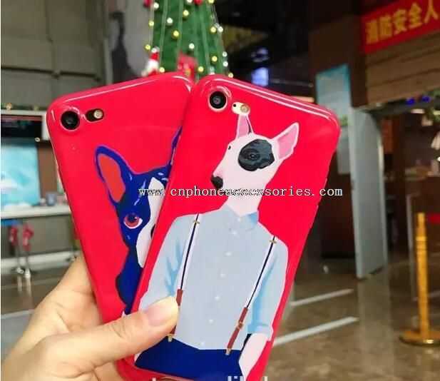 Chien modèle tpu étui souple pour iPhone7