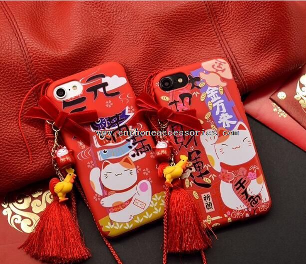 w przypadku iphone 7 TPU z mini lucky cat