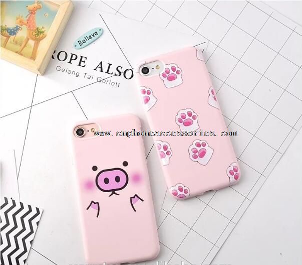 Pig Soft TPU Back Cover Phone Case For iPhone 7