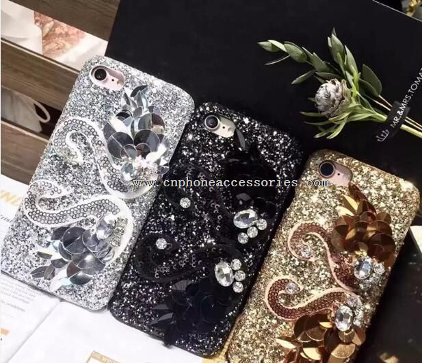 Brilhando diamante cisne caso para iPhone7