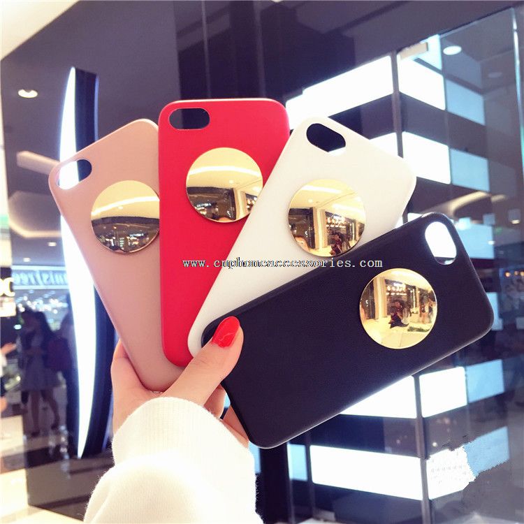 Soft PU Leather Mental Ring Phone Case for iPhone 7/7 Plus