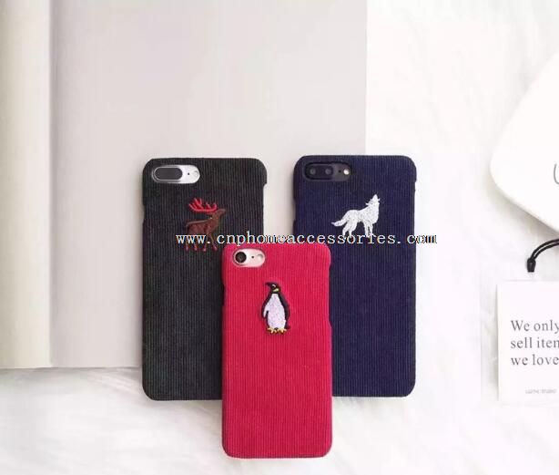 Cute Animal Flannel Case for iPhone6 pc Hard Case for iPhone7