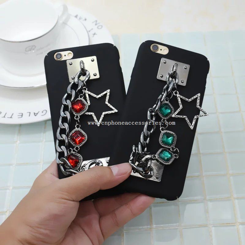 Diamond Jewel Hand Chain PC Full Cover Phone Case for iPhone 7/7 Plus