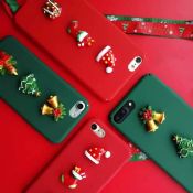 Christmas Patch Full Cover PC Hard Phone Case for iPhone 7 images