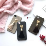 Skórzane serca pomponem wiszących Soft telefon komórkowy etui dla iPhone Plus 7/7 images