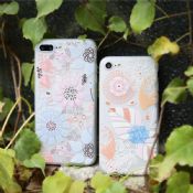 Etui de téléphone fleur de silicone, en relief, pour iPhone Plus 7/7 images