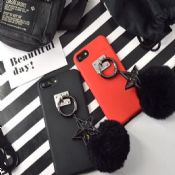 Yıldız ile iPhone 7 peluş topu geri telefon Case kapak images