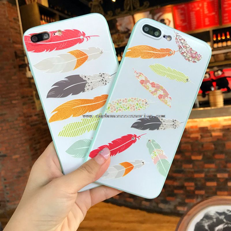 Diamond penuh menutupi silikon Phone Case untuk iPhone Plus 7/7