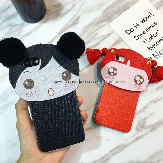 Boneka Full Cover TPU Phone Case untuk iPhone 6/7