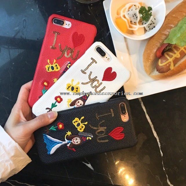 Bordir PC Hard Mobile Phone Case untuk iPhone Plus 7/7