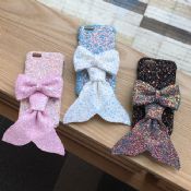 Bowknot peşte coada telefon PC Hard Mermaid caz pentru iPhone 7/7 Plus images