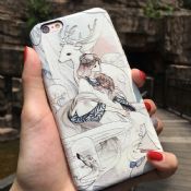 Cartoon Girls Elk Embossed Full Cover Silicone Mobile Phone Case for iPhone 7/7 Plus images