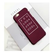 English Letter Ultra Thin PC Matte Couple Case for Lovers for iPhone 6/7 images