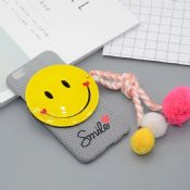 pour iPhone 7 Plus cas téléphone miroir avec peluche boule pendante images