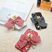 Stick Leather Mental Chain Pearl Star Bowknot Beautiful Gilrs Phone Case for iPhone 7 Plus images